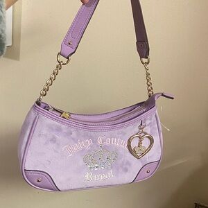 Juicy Couture Lavender Shoulder Bag with Gold Accents